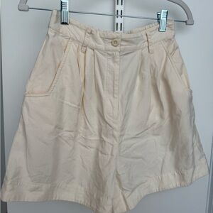& Other Stories High Waist Beige Shorts